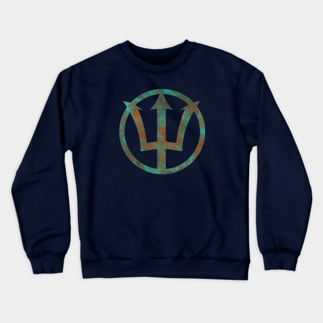 Percy Jackson Poseidon Trident Crewneck Sweatshirt by Bigfinz